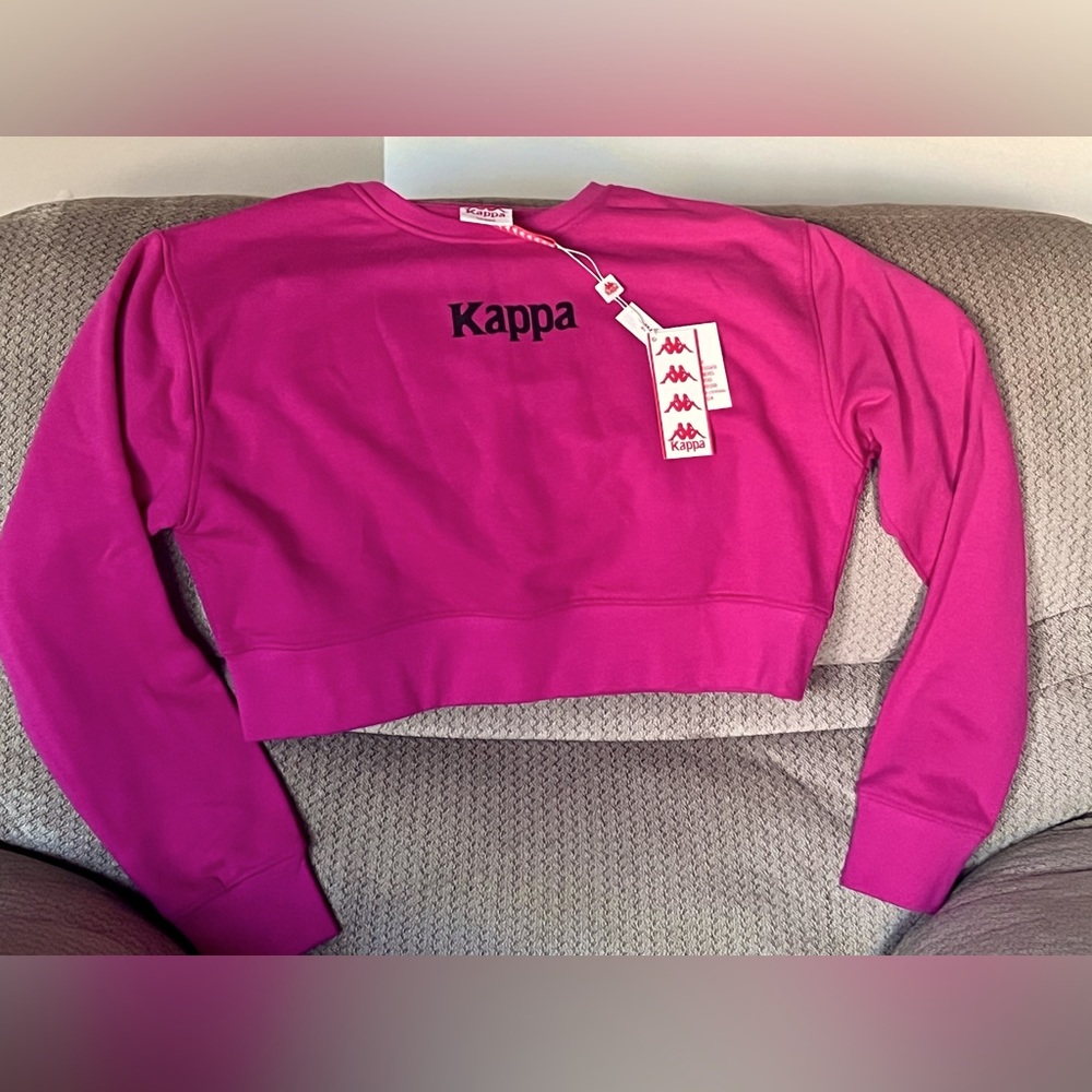 Kappa Cropped Logo Sweatshirt Large -- NWT